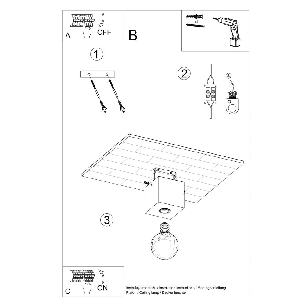 Wooden Ceiling Lamp - Scandinavian Design, E27 Socket