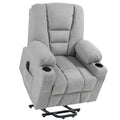 Riser and Recliner Chair w/ Remote, Lift Chair for Elderly, Light Grey Grey