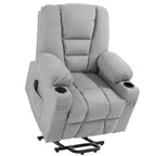 Riser and Recliner Chair w/ Remote, Lift Chair for Elderly, Light Grey Grey
