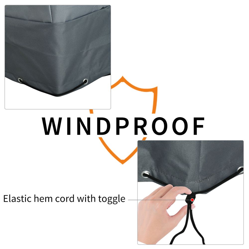 Outdoor Furniture Cover Set - Water Resistant - 200x86cm - Professional Quality