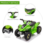 6V Kids Electric Ride on Car - Big Wheels, Green, 18-36 Months