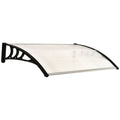 Clear Polycarbonate Curved Awning - 75x120x23 cm - UV Resistant
