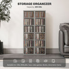 CD Storage Unit - Set of 2 with Adjustable Shelves