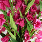 Pack of 6 x 100cm Trumpet Artificial Flower Stem Fuchsia Pink