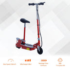 120W Foldable Powered Scooters with 24V Rechargeable Battery, Adjustable Ride on Toy (Red)