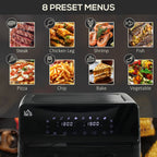 Dual Basket Air Fryer 8L - 8 Presets Cookbook Timer 2500W - for Family Size Meals