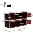 54" Two Floor Wooden Rabbit Hutch Small Pet Animal House Cage for Indoor and Outdoor
