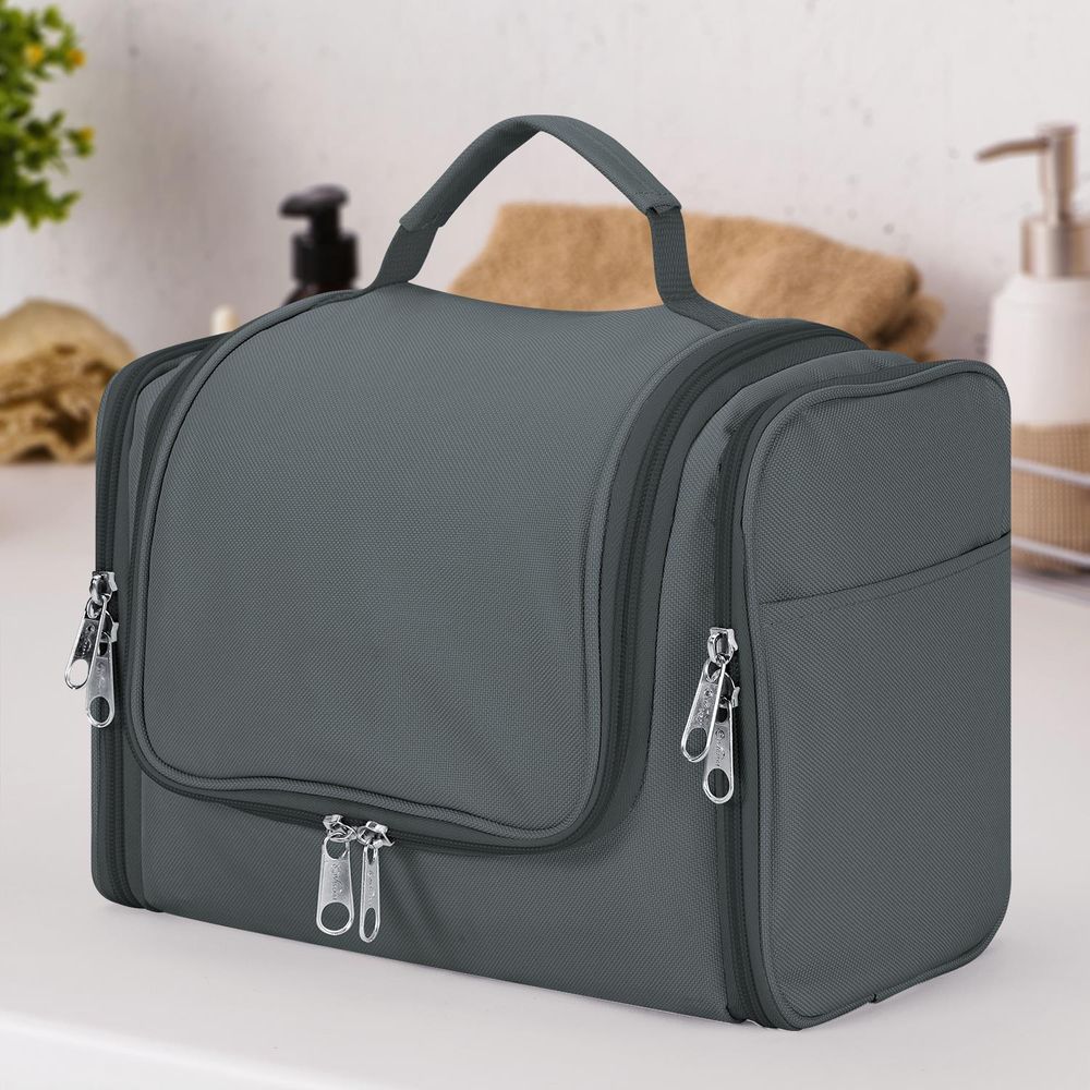 TOILETRY BAG - D.GREY - Travel Organizer with Multiple Compartments and Practical Design