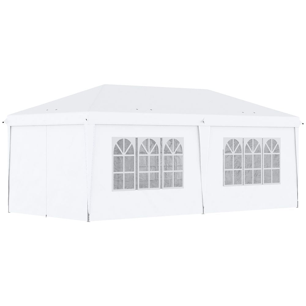 3 x 6m Pop Up Gazebo Height Adjustable Party Tent w/ Storage Bag Black