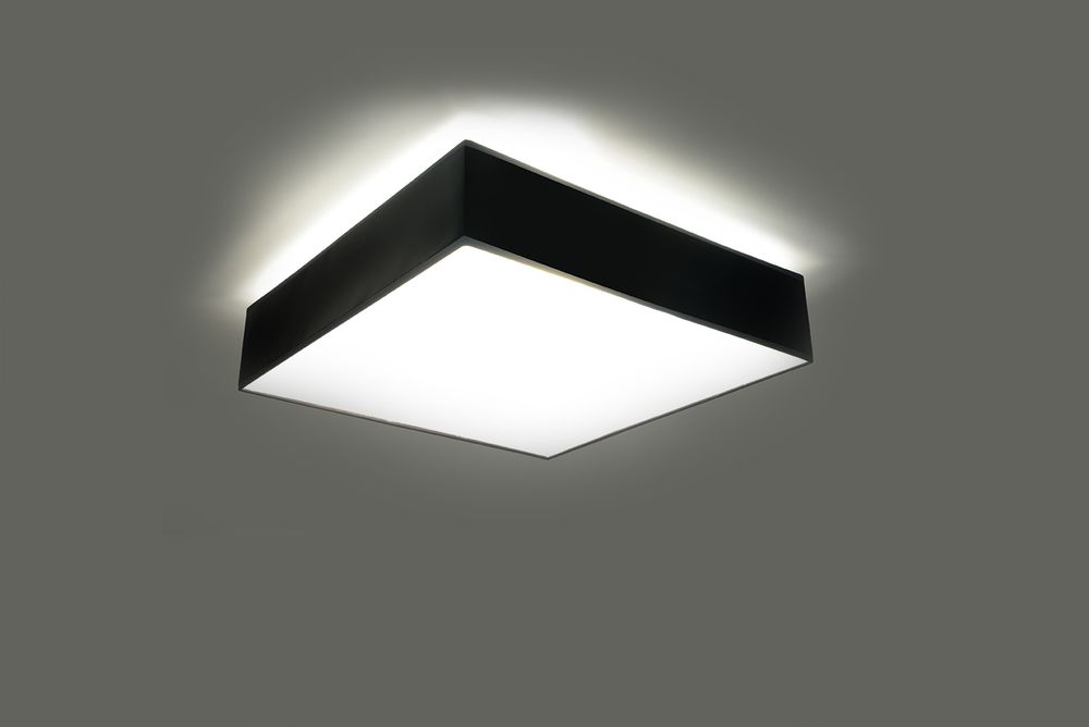 Black Square LED Wall Lamp for Modern Homes, Loft Design, E27