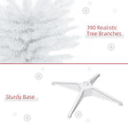 1.8m 6ft Artificial Pine Pencil Slim Christmas Tree with 390 Branch Tips White