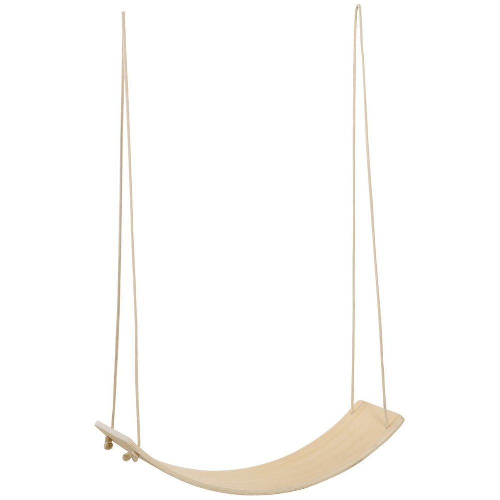 Wood Wobble Board - Baby & Adult Rocker Balance Board with Ropes