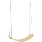 Wood Wobble Board - Baby & Adult Rocker Balance Board with Ropes