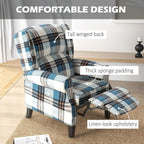 Recliner Chair for Living Room Wingback Chair with Padded Armrest Blue