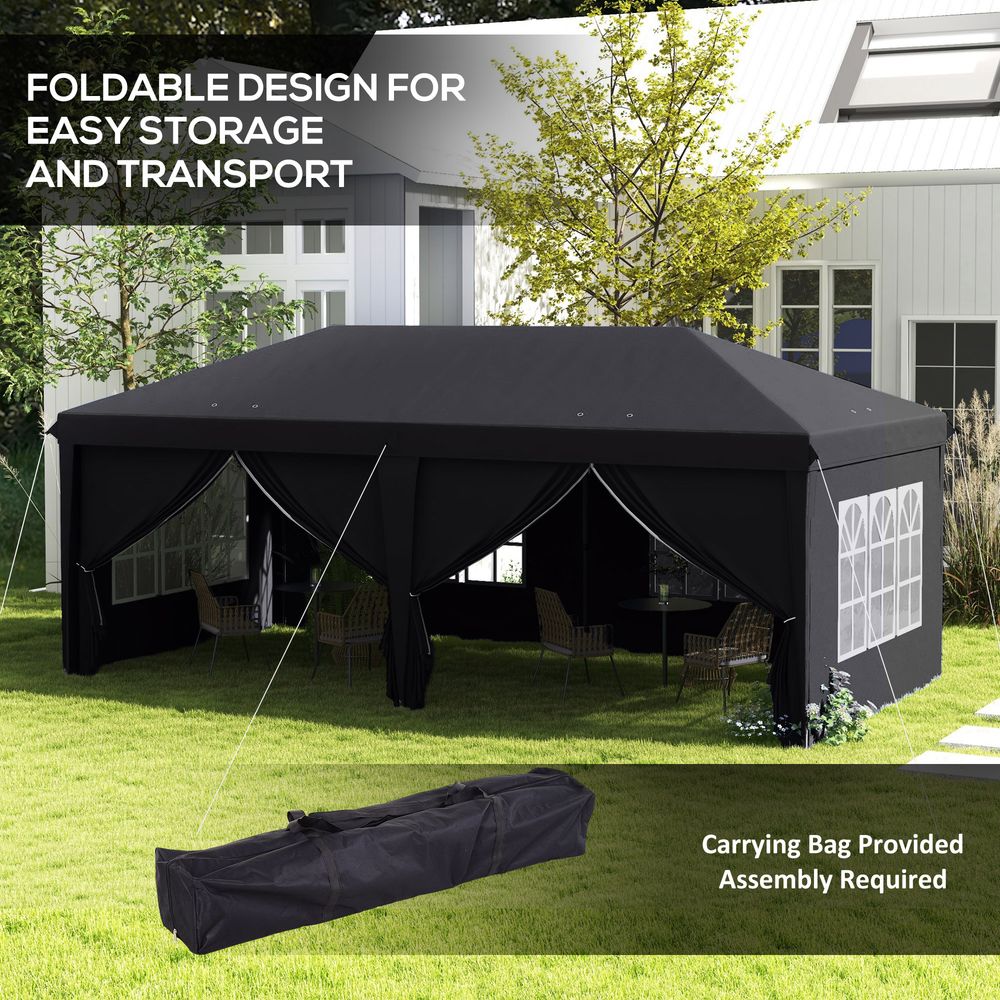 3 x 6m Pop Up Gazebo Height Adjustable Party Tent with Storage Bag