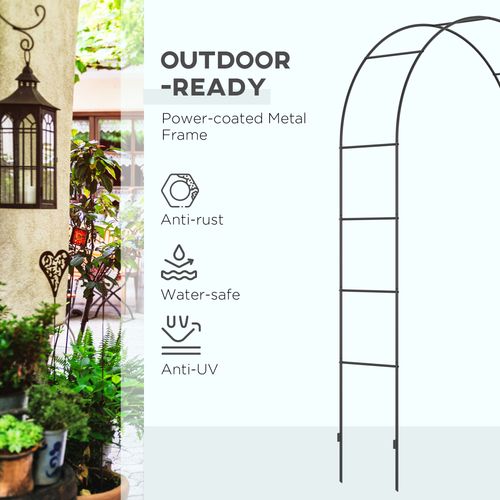 Outdoor Garden Arch, Metal Garden Arbor for Climbing Plants