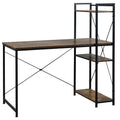 Stylish Computer Desk - 4-Tier Bookshelf - Home Office - Space-Saving - Multifunctional