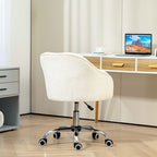 Fluffy Vanity Chair for Desk, with Height Adjustable, Wheels
