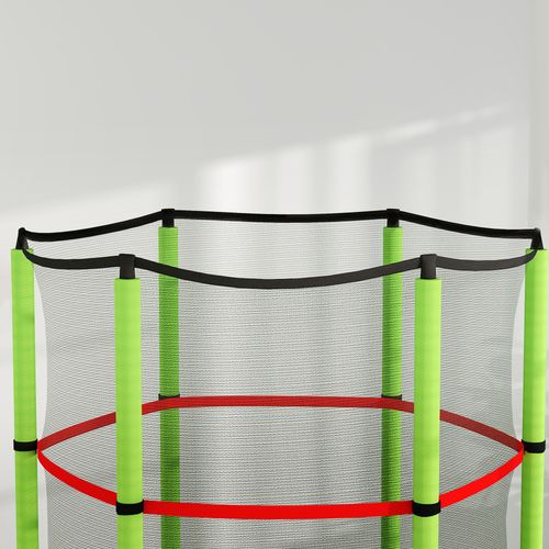 Kids Trampoline Mini Bouncer w/ Enclosure Net for 3-6 Years Green