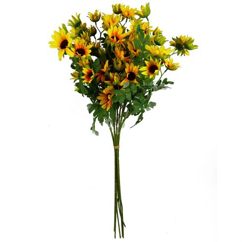 70cm Artificial Yellow Flower Spray