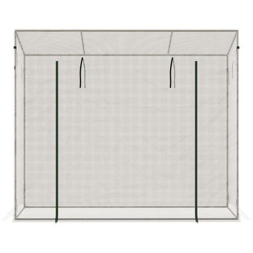 Walk-in Garden Greenhouse - Steel Frame, Roll Up Door, Weatherproof, Portable - 200x76x168cm