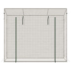 Walk-in Garden Greenhouse - Steel Frame, Roll Up Door, Weatherproof, Portable - 200x76x168cm