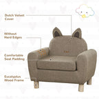 Kids Mini Sofa - Brown Armchair for Bedroom or Playroom - Ages 3-5 - 45kg Max Load
