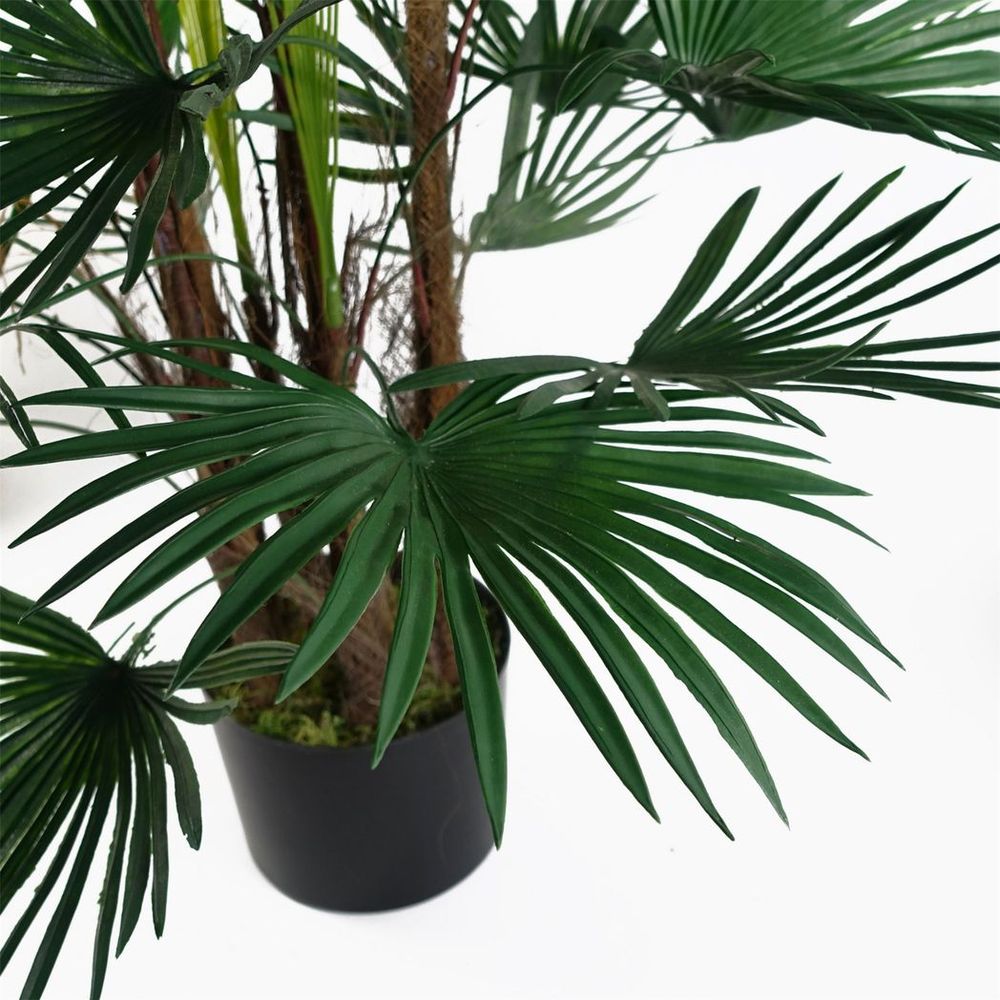 120cm Fan Palm Artificial Tree - Realistic Lifelike Design - for Home Decor
