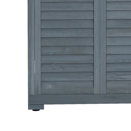 Wooden Garden Storage Shed, 3 Shelves Tool Cabinet