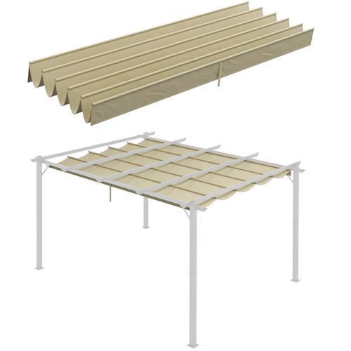 Pergola Shade Cover Replacement Canopy for 4 x 3(m) Pergola, Beige
