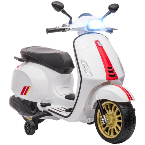 Vespa Licensed 12V Kids Electric Motorbike w/ 2 Training Wheels