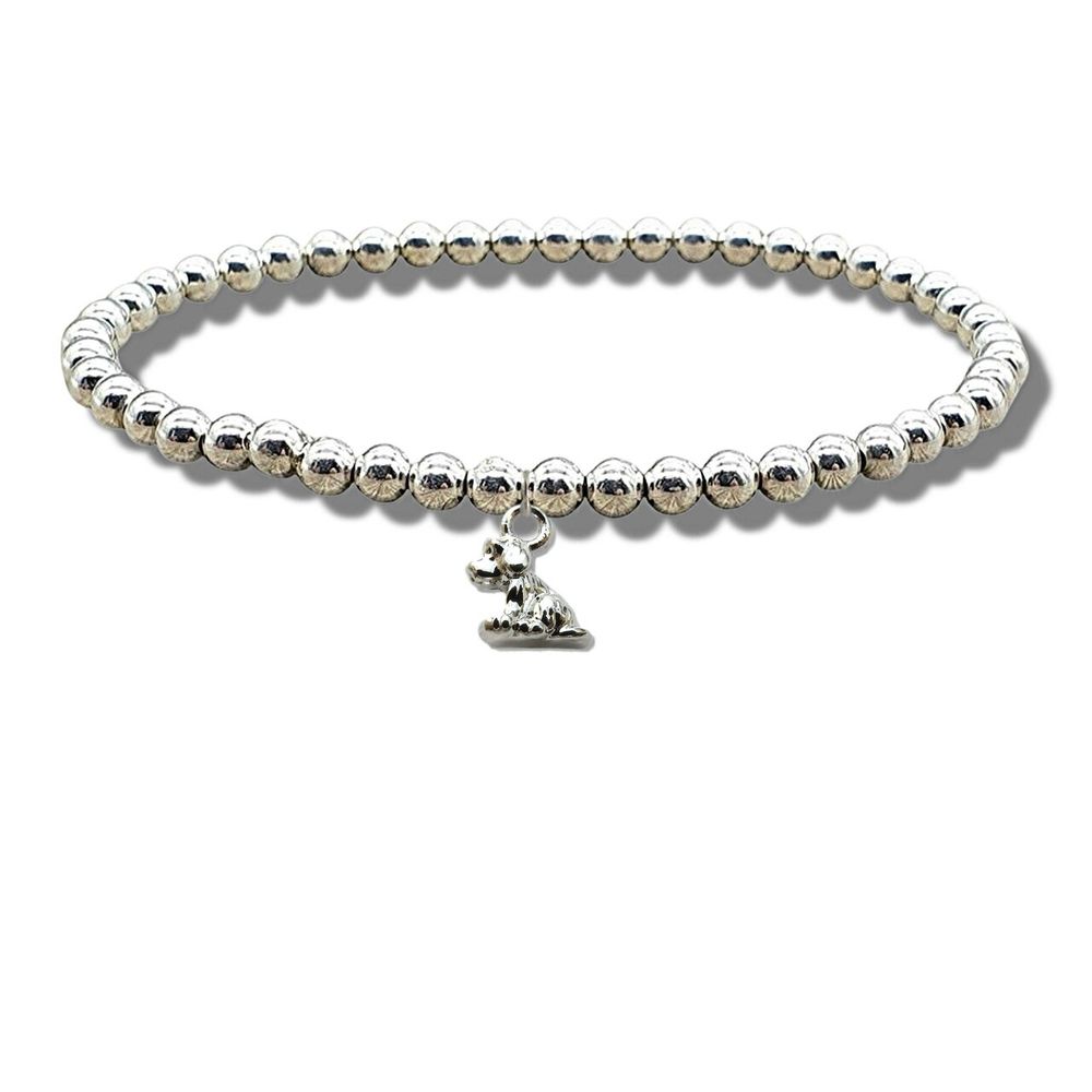 Silver Dog Bracelet - Great Gift!