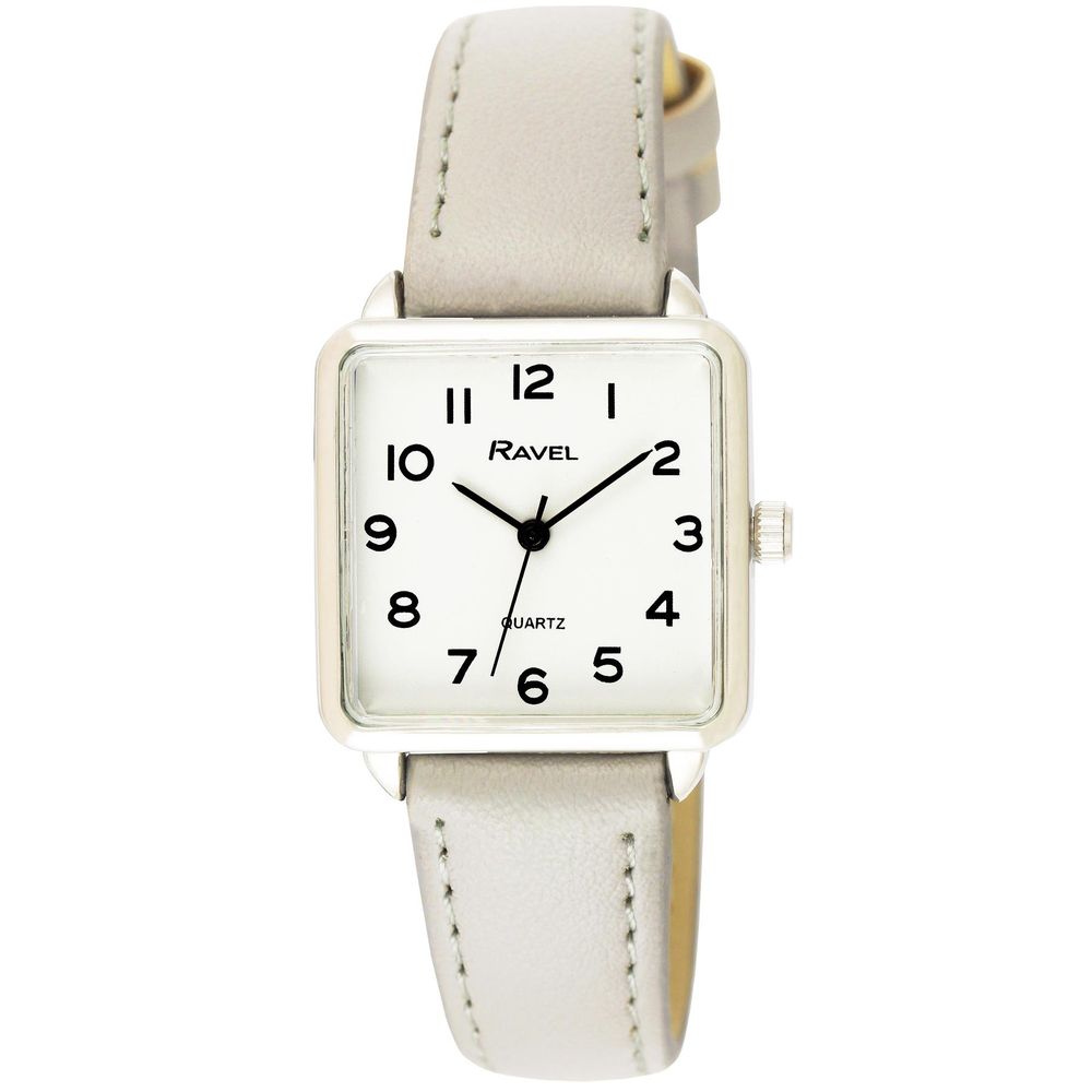 Women's Rectangular Fashion Watch - White Face, Multiple Colors