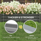 Raised Garden Bed - Elevated Planter Box for Flowers - Light Grey in Grey