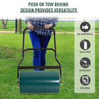 Steel Lawn Grass Roller - 50L Capacity - Green