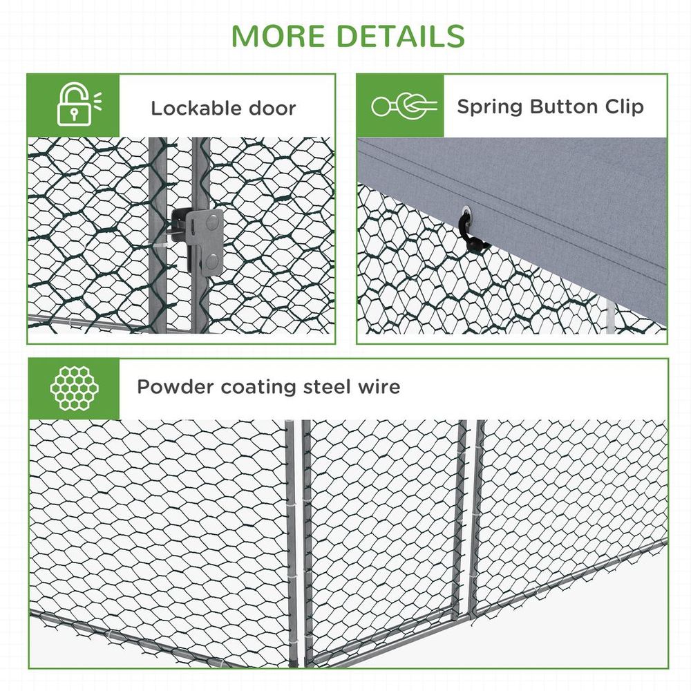 Walk in Chicken Run-10-15 Chickens, Hens, Rabbits, Ducks. Spacious, Covered, Predator-Proof. High-Quality.