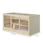 Wooden Large Hamster Cage Syrian Hamster Mouse Rats Mice Rodent Small Animals Hutch Exercise Play House Pen 115L x 57W x 55H(cm)