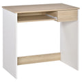 Oak Computer Desk: Space-saving, durable, and stylish. for study, office, or bedroom. Shop now!