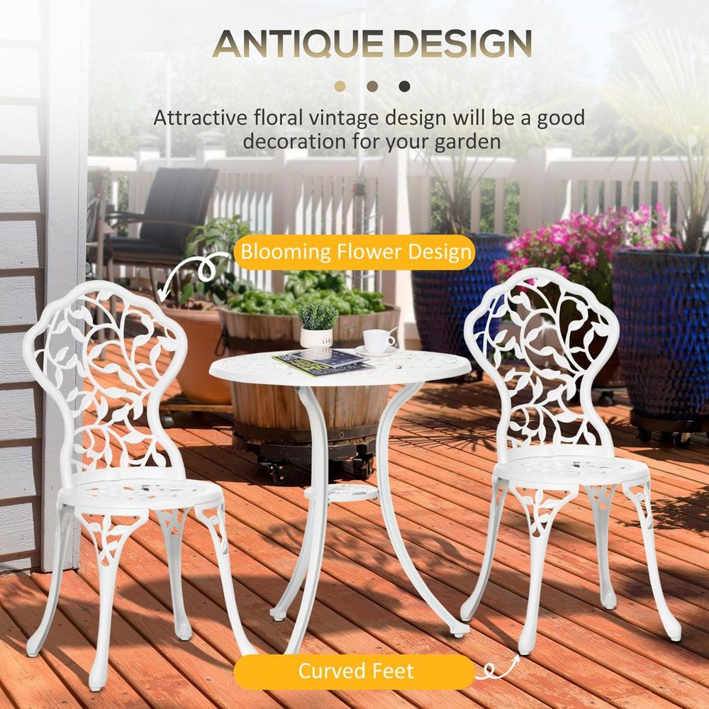 Aluminium Bistro Set: Coffee Table + Chair - Outdoor Dining at its Best