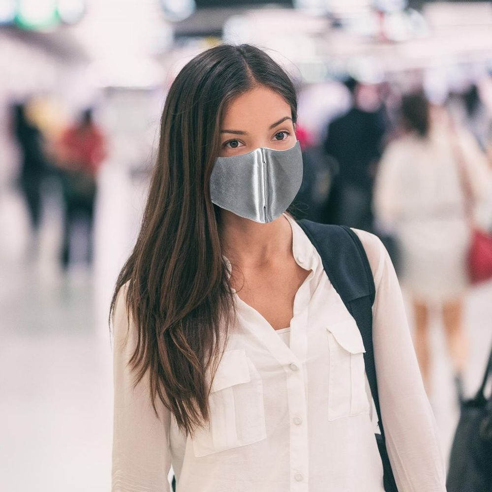 Unisex Reusable 2 Layers Face Mask, Satin Silk Lightweight & Breathable
