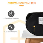 Free standing Electric Fireplace Heater Rotatable Head Overheating Protection