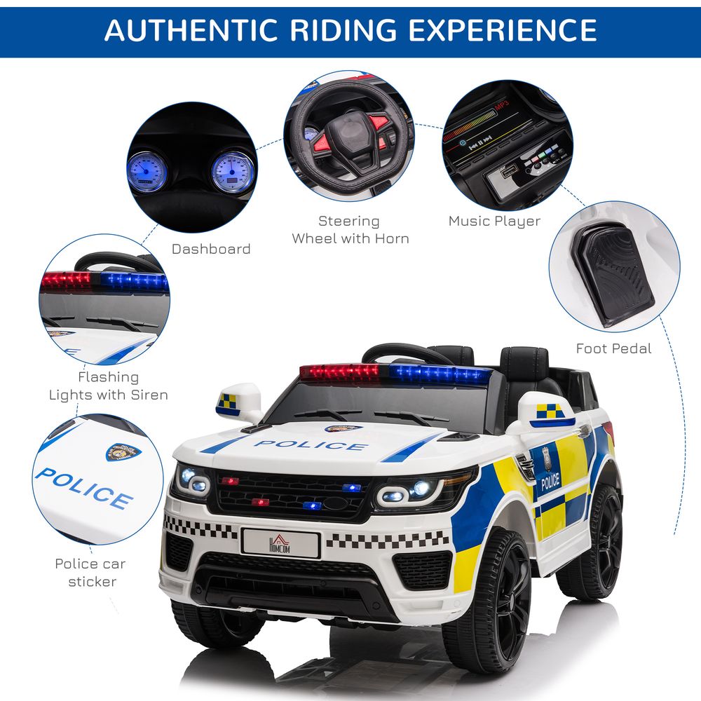 12V Kid Electric Ride On Car w/ Remote Siren Bluetooth 3-6 Years