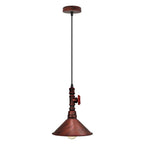 Vintage industrial ceiling pendent light 22cm metal shade E2 adjustable cable