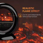 Free standing Electric Fireplace Heater Rotatable Head Overheating Protection