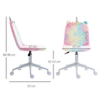 Fluffy Unicorn Office Chair: Swivel Wheel, Cute Desk Chair, Rainbow; Comfortable, Fun Design