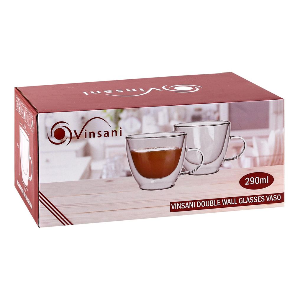 DOUBLE WALL GLASSES: 12 Designs, Hot/Cold Drinks, Durable Borosilicate Glass, Ideal Gift - 80ml to 600ml