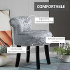 Elegant Grey Dressing Table Stool - Comfortable Seating