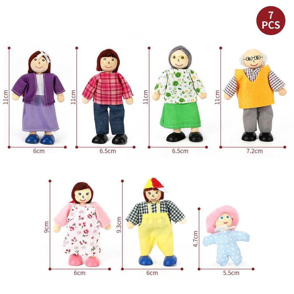 Doll House Figure Set - Happy Family Pretend Play