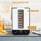 11-Tier Food Dehydrator - 550W Dryer Machine - Adjustable Temp - White