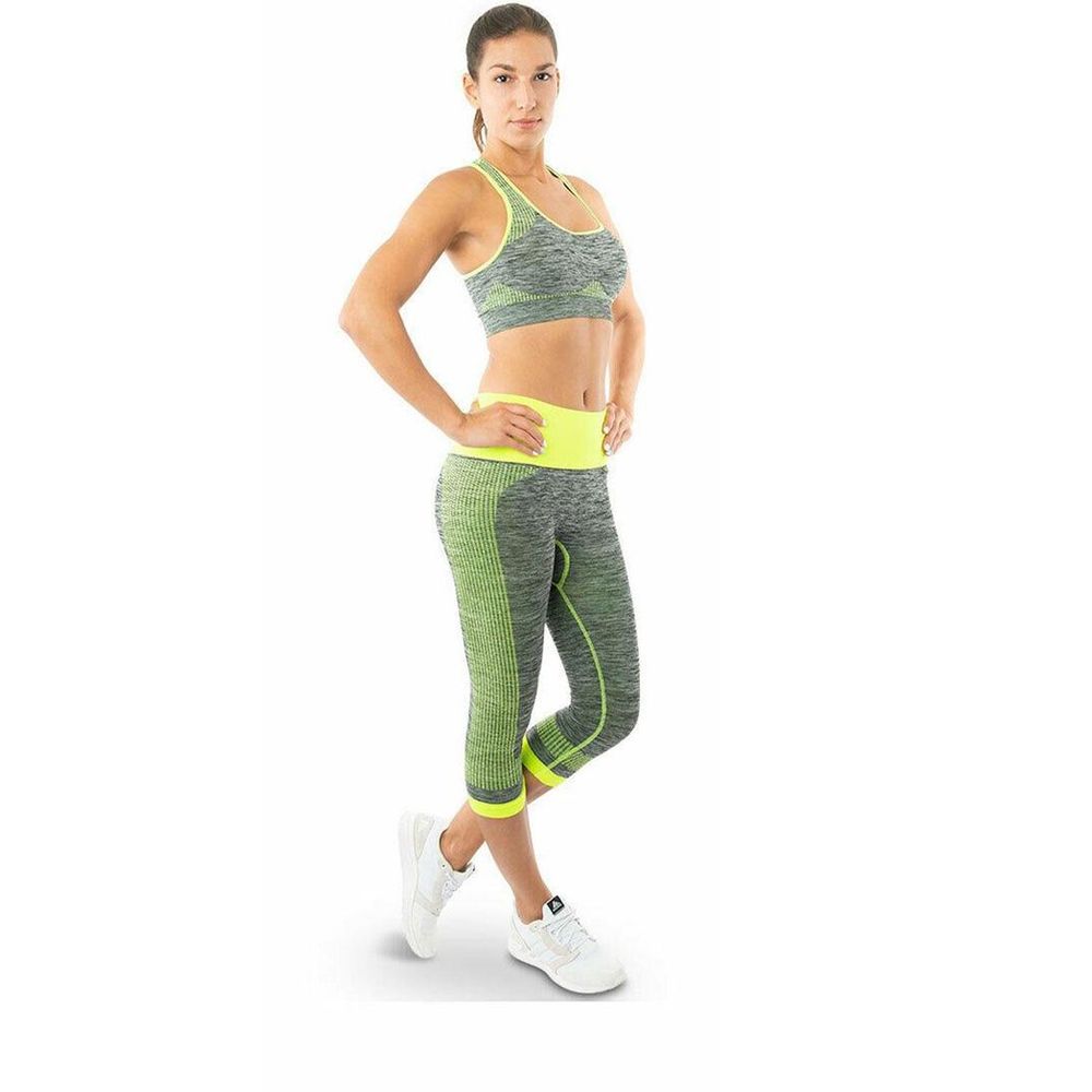 Zodiac Fitness Women Yoga Set Green S - Moisture Wicking - Soft Touch Elastic - Quick Dry